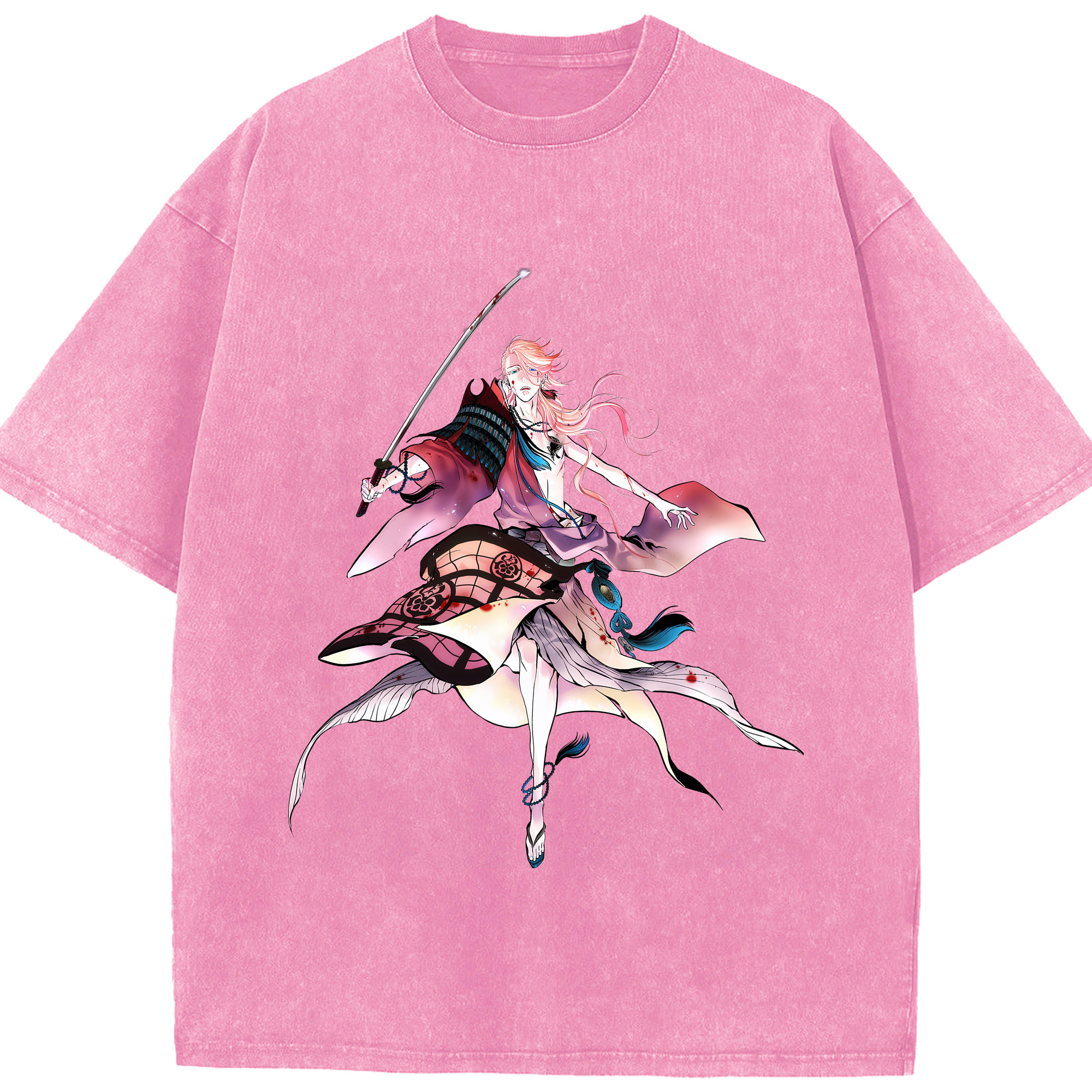 （画像用） 刀剣乱舞 Touken Ranbu 綿100% ヴィンテージ風 半袖Tシャツ（フロントプリント）